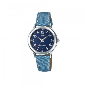 Casio General LTP-1390LB-2B Blue Denim Leather Band Women Watch