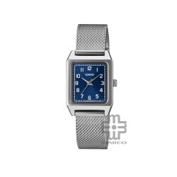 Casio General LTP-B150M-2B Silver Stainless Steel Mesh Band Women Watch