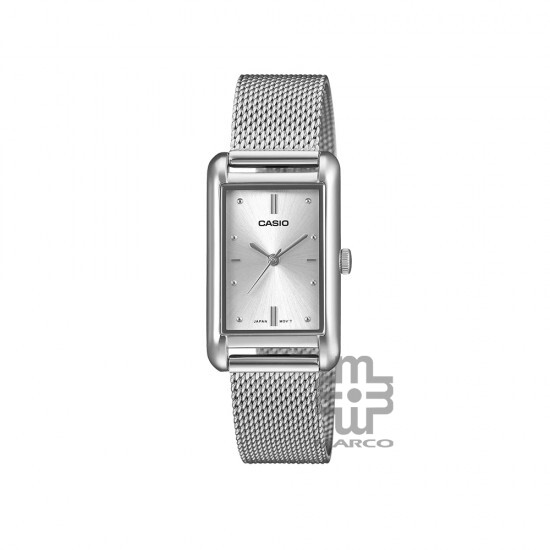 Casio General LTP-B171M-7A Silver Stainless Steel Mesh Band Women Watch