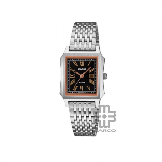 Casio General LTP-B190D-1BV Silver Stainless Steel Band Women Watch