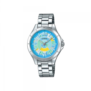 Casio General LTP-E129D-2ADF Silver Stainless Steel Band Women Watch