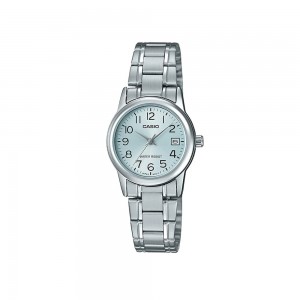 Casio General LTP-V002D-2B Silver Stainless Steel Band Women Watch