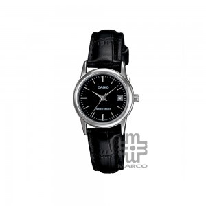 Casio General LTP-V002L-1A Black Leather Band Women Watch