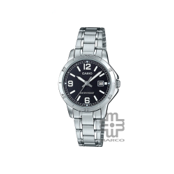 Casio General LTP-V004D-1B2 Silver Stainless Steel Band Women Watch