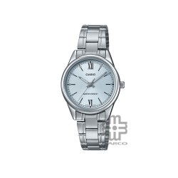 Casio General LTP-V005D-2B3 Silver Stainless Steel Band Women Watch