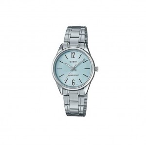 Casio General LTP-V005D-2B Silver Stainless Steel Band Women Watch 