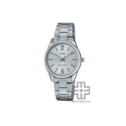 Casio General LTP-V005D-7B Silver Stainless Steel Band Women Watch