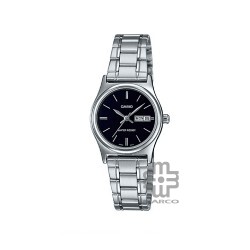 Casio General LTP-V006D-1B2 Silver Stainless Steel Band Women Watch