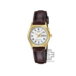 Casio General LTP-V006GL-7B Dark Brown Leather Band Women Watch