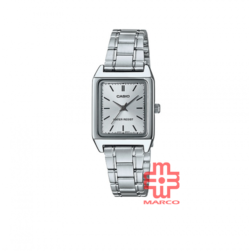 Casio General LTP-V007D-7E Silver Stainless Steel Band Women Watch