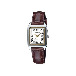 Casio General LTP-V007L-7B2 Dark Brown Leather Band Women Watch