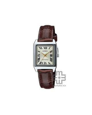 Casio General LTP-V007L-9B Brown Leather Band Women Watch