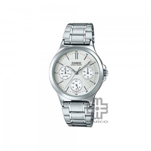 Casio General LTP-V300D-7A Silver Stainless Steel Band Women Watch