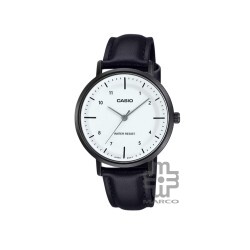 Casio General LTP-VT03BL-7B Black Leather Band Women Watch