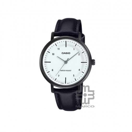 Casio General LTP-VT03BL-7B Black Leather Band Women Watch