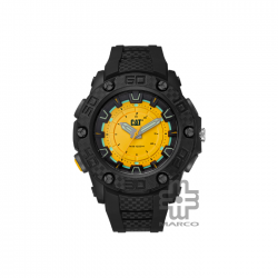 Caterpillar P10 | LU-160-21-721| Black Yellow Silicone Strap | Analog Watch | 100M WR| 2Y Warranty