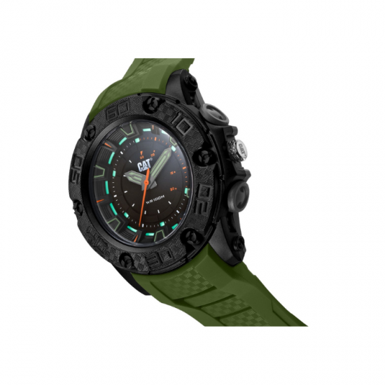 Caterpillar P10 | LU-160-23-128| Military Green Silicone Strap | Analog Watch | 100M WR| 2Y Warranty Caterpillar P10 | LU-160-23-128| Military Green Silicone Strap | Analog Watch | 100M WR| 2Y Warranty