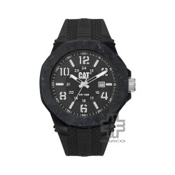 CAT CARBON CRUSH LV-161-21-132 Black Silicone Band Analog Watch | 10 ATM | 45MM | 2Y Warranty