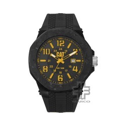 CAT CARBON CRUSH LV-161-21-137 Black Silicone Band Analog Watch | 10 ATM | 45MM | 2Y Warranty
