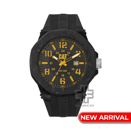 CAT CARBON CRUSH LV-161-21-137 Black Silicone Band Analog Watch | 10 ATM | 45MM | 2Y Warranty CAT CARBON CRUSH LV-161-21-137 Black Silicone Band Analog Watch | 10 ATM | 45MM | 2Y Warranty