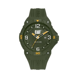 CAT DRIFT LW-131-23-332 Green Silicone Band Analog Watch | 10 ATM | 45MM | 2Y Warranty