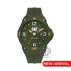 CAT DRIFT LW-131-23-332 Green Silicone Band Analog Watch | 10 ATM | 45MM | 2Y Warranty