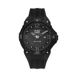 CAT DRIFT LW-161-21-131 Black Silicone Band Analog Watch | 10 ATM | 45MM | 2Y Warranty