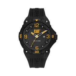 CAT DRIFT LW-161-21-137 Black Silicone Band Analog Watch | 10 ATM | 45MM | 2Y Warranty