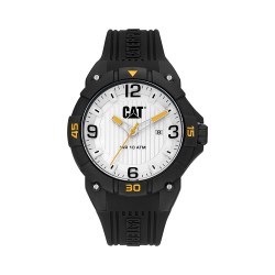 CAT DRIFT LW-161-21-231 Black Silicone Band Analog Watch | 10 ATM | 45MM | 2Y Warranty