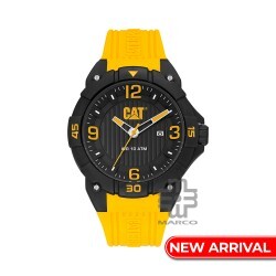 CAT DRIFT LW-161-27-137 Yellow Silicone Band Analog Watch | 10 ATM | 45MM | 2Y Warranty