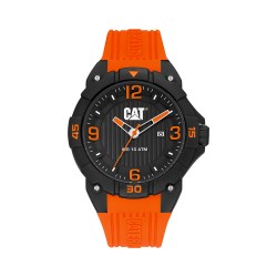 CAT DRIFT LW-161-28-138 Orange Silicone Band Analog Watch | 10 ATM | 45MM | 2Y Warranty