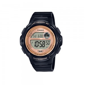 Casio General LWS-1200H-1A Black Resin Band Women Watch