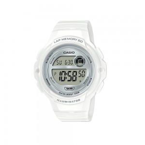 Casio General LWS-1200H-7A1 White Resin Band Women Watch