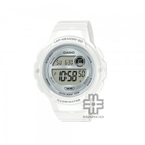 Casio General LWS-1200H-7A1V White Resin Band Women Youth Watch