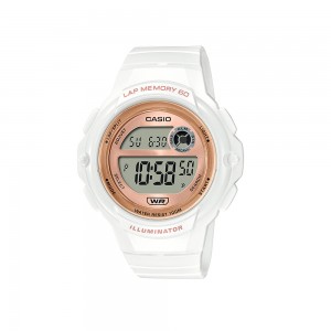 Casio General LWS-1200H-7A2 White Resin Band Women Watch
