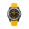 CAT GRIDLOCK LX-141-27-137 Yellow Silicone Band Analog Watch | 10 ATM | 47MM | 2Y Warranty