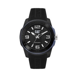 CAT GRIDLOCK LX-161-21-132 Black Silicone Band Analog Watch | 10 ATM | 47MM | 2Y Warranty