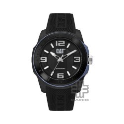 CAT GRIDLOCK LX-161-21-132 Black Silicone Band Analog Watch | 10 ATM | 47MM | 2Y Warranty