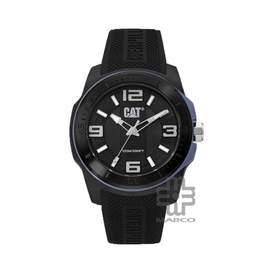 CAT GRIDLOCK LX-161-21-132 Black Silicone Band Analog Watch | 10 ATM | 47MM | 2Y Warranty
