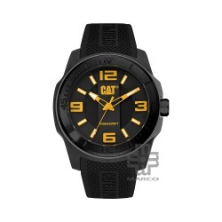 CAT GRIDLOCK LX-161-21-137 Black Silicone Band Analog Watch | 10 ATM | 47MM | 2Y Warranty