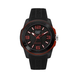 CAT GRIDLOCK LX-161-21-138 Black Silicone Band Analog Watch | 10 ATM | 47MM | 2Y Warranty