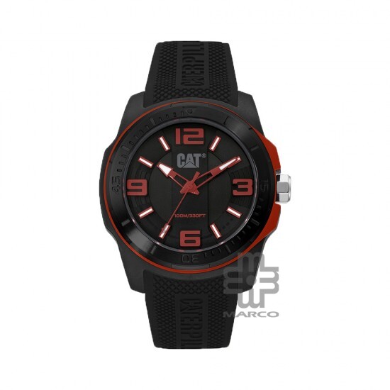 CAT GRIDLOCK LX-161-21-138 Black Silicone Band Analog Watch | 10 ATM | 47MM | 2Y Warranty