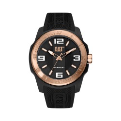 CAT GRIDLOCK LX-161-21-139 Black Silicone Band Analog Watch | 10 ATM | 47MM | 2Y Warranty