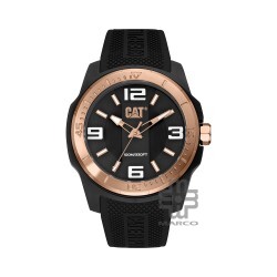 CAT GRIDLOCK LX-161-21-139 Black Silicone Band Analog Watch | 10 ATM | 47MM | 2Y Warranty