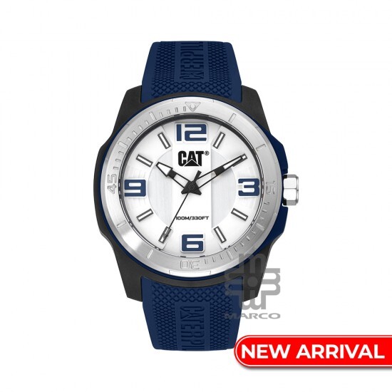 CAT GRIDLOCK LX-161-26-236 Black Silicone Band Analog Watch | 10 ATM | 47MM | 2Y Warranty