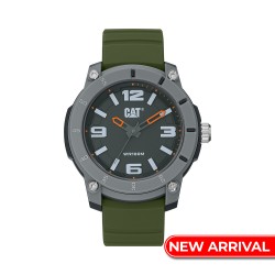CAT STRYNOX LY-140-23-332 Green Silicone Band Analog Watch | 10 ATM | 45MM | 2Y Warranty
