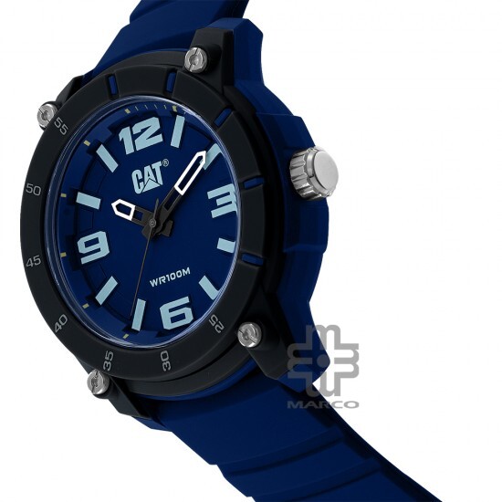 CAT STRYNOX LY-140-26-632 Navy Blue Silicone Band Analog Watch | 10 ATM | 45MM | 2Y Warranty