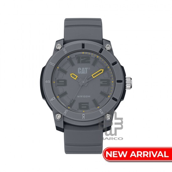 CAT STRYNOX LY-150-25-531 Dark Green Silicone Band Analog Watch | 10 ATM | 45MM | 2Y Warranty