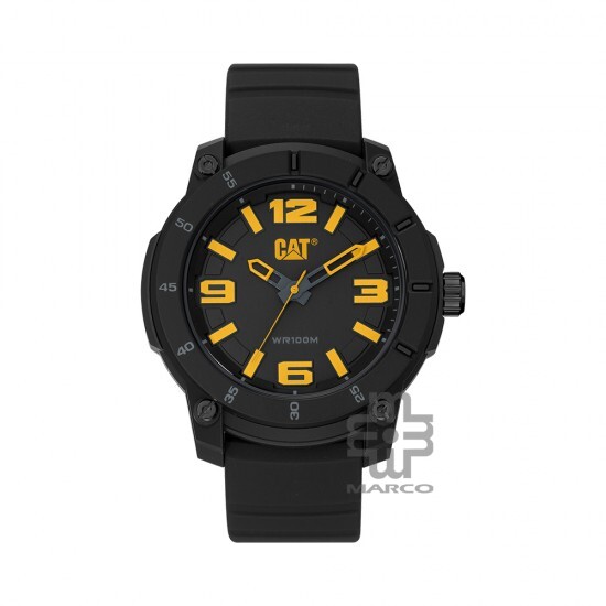 CAT STRYNOX LY-160-21-137 Black Silicone Band Analog Watch | 10 ATM | 45MM | 2Y Warranty