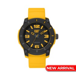 CAT STRYNOX LY-170-27-137 Yellow Silicone Band Analog Watch | 10 ATM | 45MM | 2Y Warranty